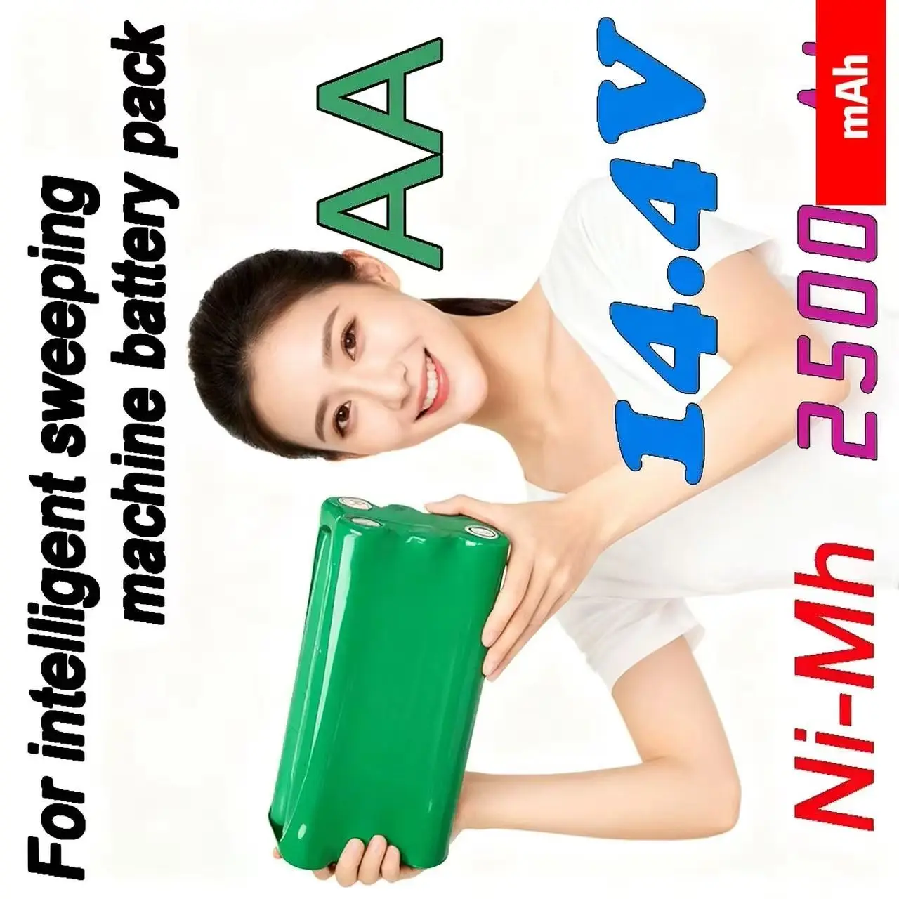 

AA 2500mah 14.4V Ni-MH Rechargeable Battery Pack for Papago S30C Intelligent Sweeping Robot VONE T285D Cleaner Replacement Part