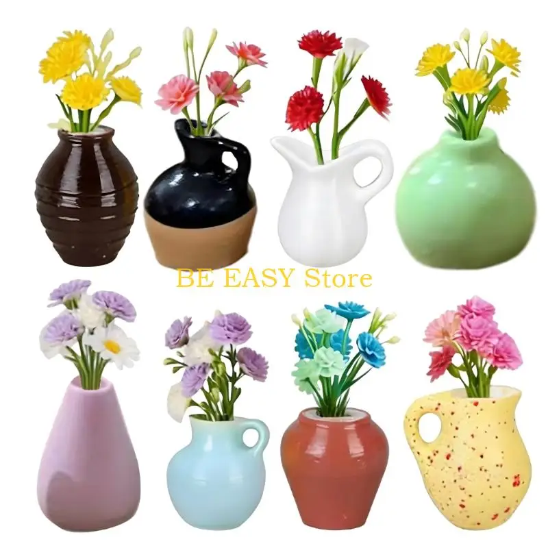 E28F 8 Lovely Tiny Container  Textured Synthetic Craft For Modern Home Workplace deck