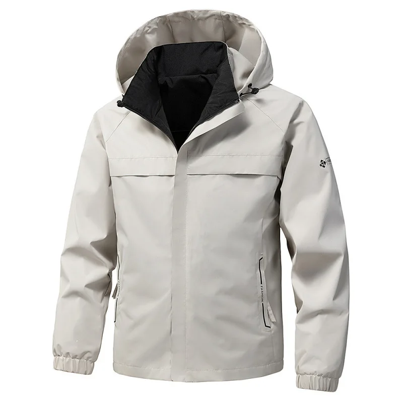 Men's Single Layer Assault Suit Outdoor Spring Autumn Windproof Waterproof Hooded Workwear Jacket
