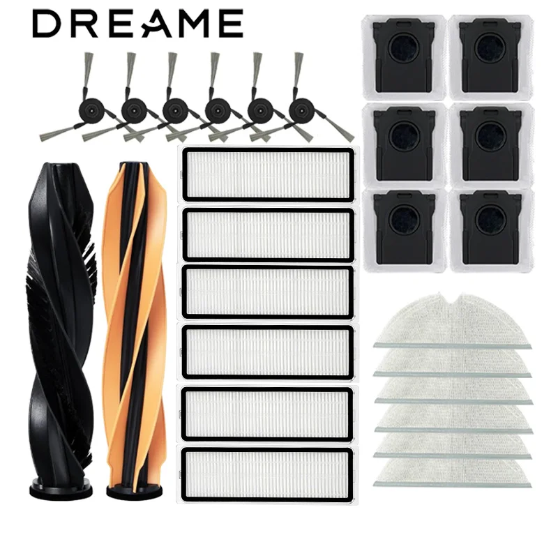 

Dreame D20 Pro Plus / D20 Pro Accessories Main Brush Hepa Filter Dust Bag Mop Cloth Replacement Parts