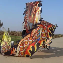 8m Chinese Silk Dragon Dance Tail Prop Accessories China Traditonal Culture Dance Width 75cm (Not Include Dragon Head)