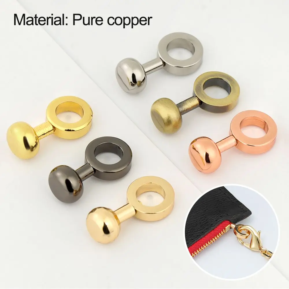 1/2pcs Pure Copper Accessories Bag Zipper Handbag Repair Kit Chain Buckle Replace Hardware Buttons Transform Buckles