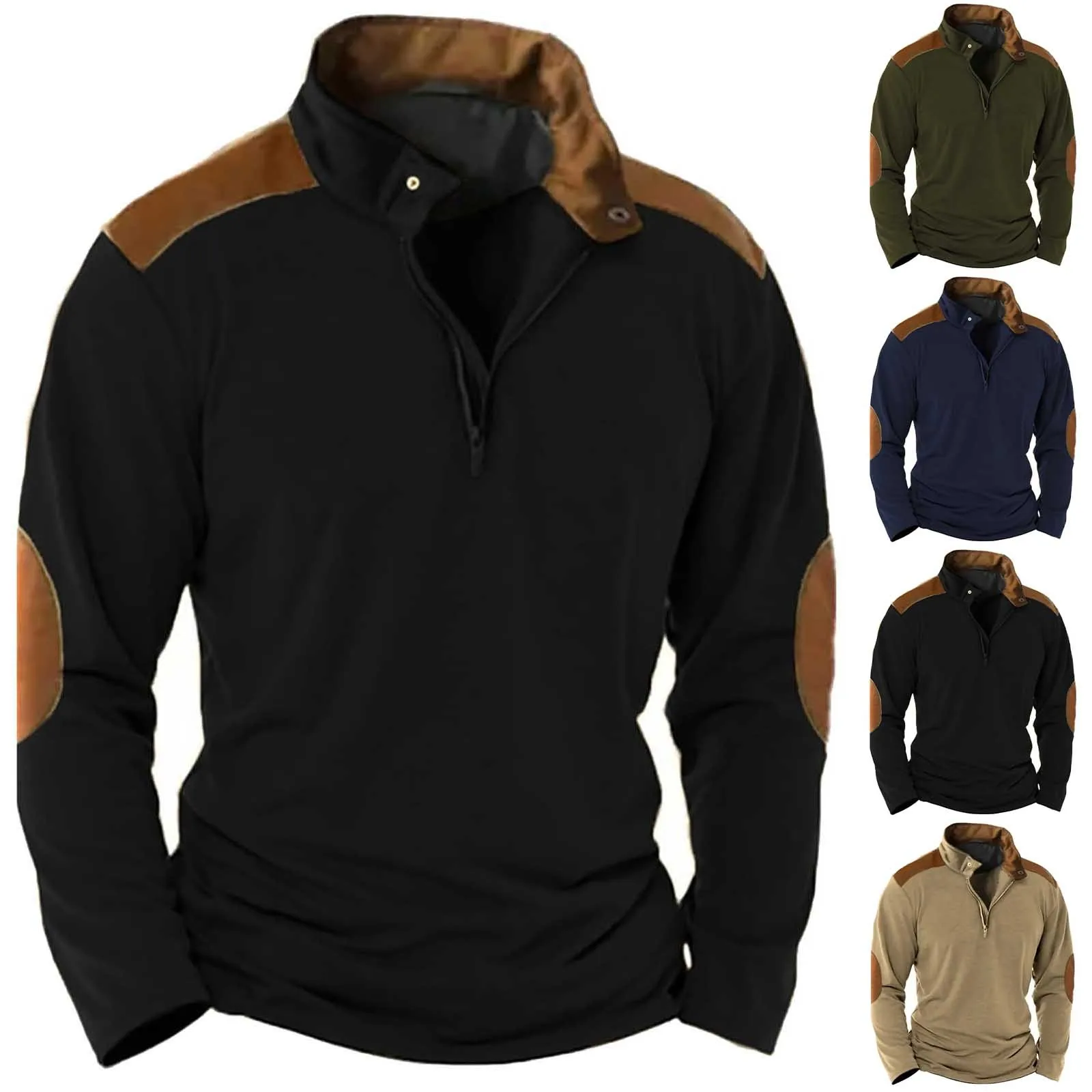 Chaqueta táctica de lana para exteriores para hombre, traje de caza, jersey decorativo con cremallera cálida, abrigo a prueba de viento, suéter