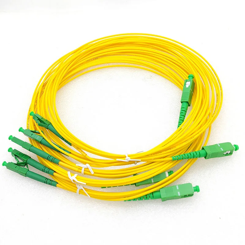 10PCS SC APC LC APC Optical Patch Cord Jumper 2.0mm Single Mode Fiber Cable 3m PVC SM 1310/1550nm FTTH Factory Wholesale