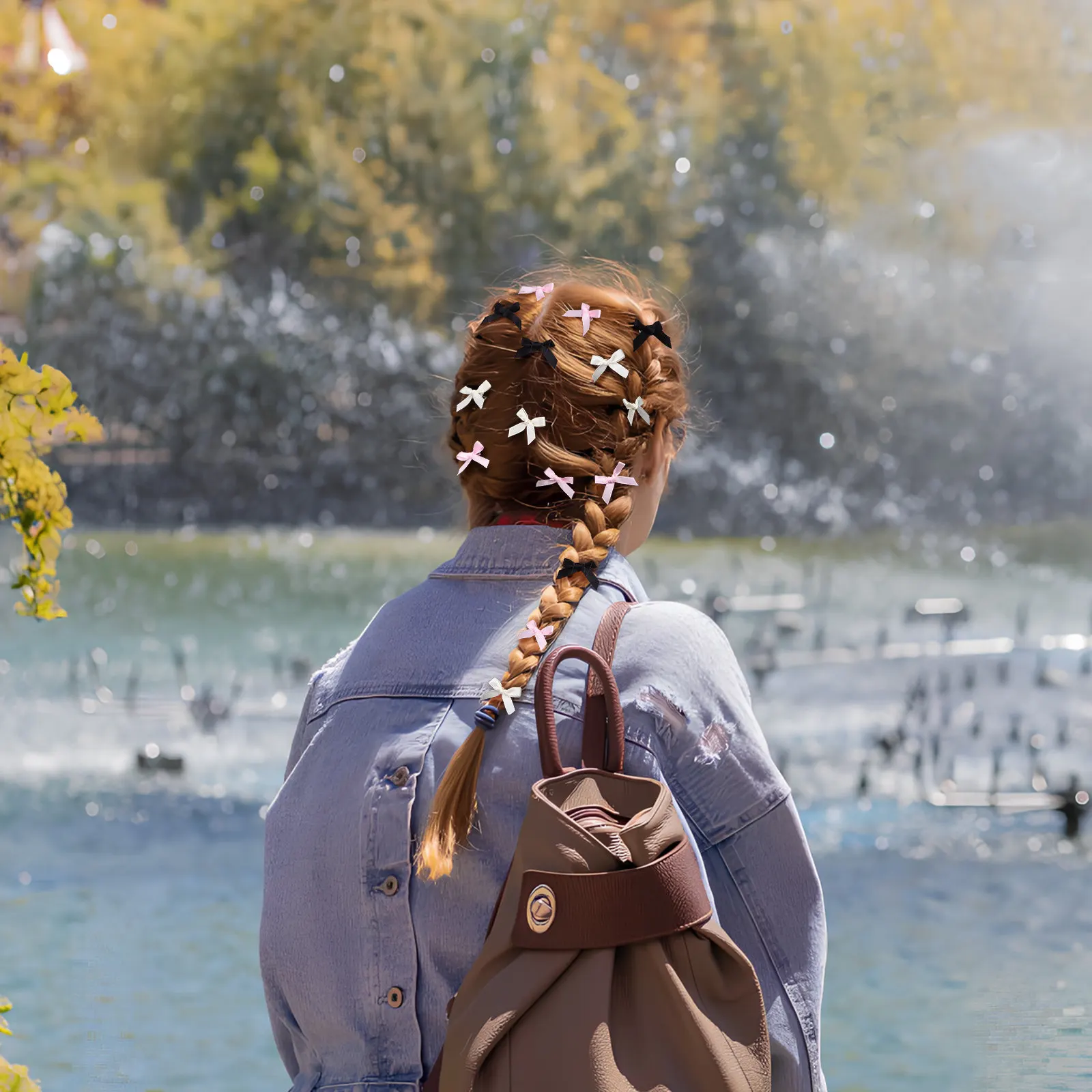 

30 шт. заколок-бантиков для волос, миниатюрные бантики-заколки для женщин