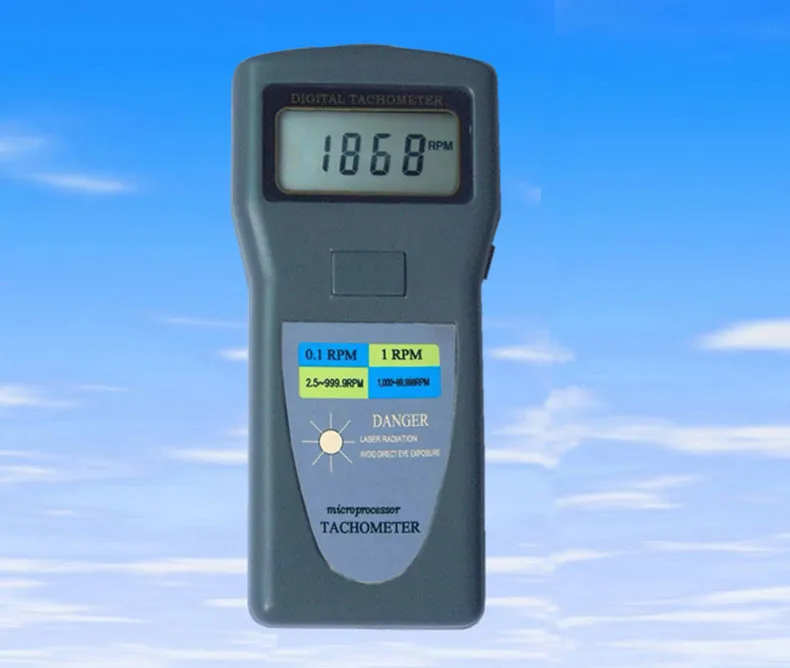 DT2857 New Digital Tachometer Non-Contact Laser Photo Tachometer Surface Speed Tester Auto Meter