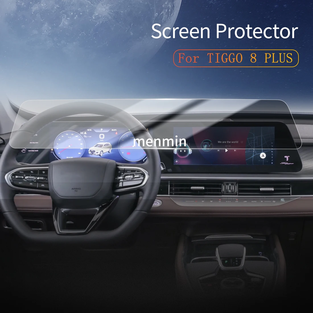 

Car Stickers Dash Carplay Mirror Screen Protector Display Tempered Glass Protective Film Vehicle For25 Chery TIGGO 8 PLUS