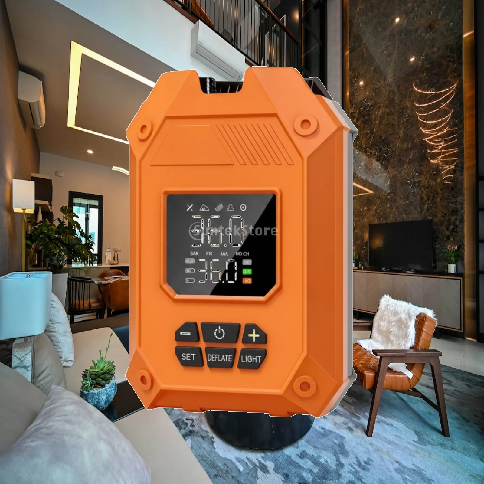 Portable Electric Air Pump with Digital Display for Stand Up Paddle Board Camping Airbed Inflator