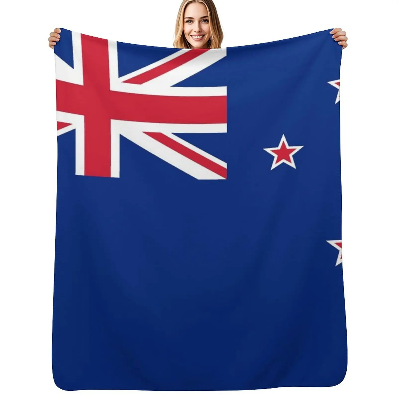 

New Zealand Flag Throw Blanket Thermals For Travel Extra Large Throw Retros Plaid Blankets