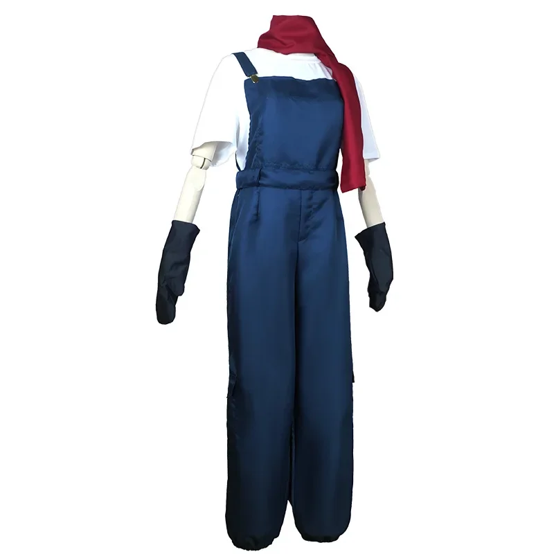 Anime Angels of Death Eddie Cosplay Costume Scarf T-shirt Overalls Suit Man Woman Party Halloween Costume