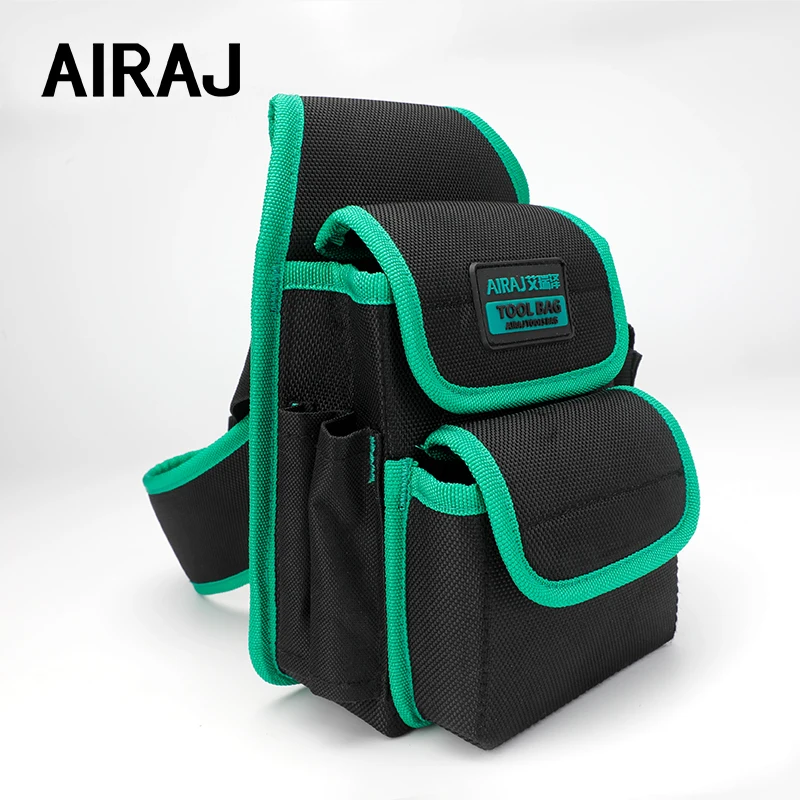 AIRAJ-Bolsa de herramientas para electricista, riñonera de tela oxford con múltiples bolsillos, resistente al desgaste, gruesa, especial para