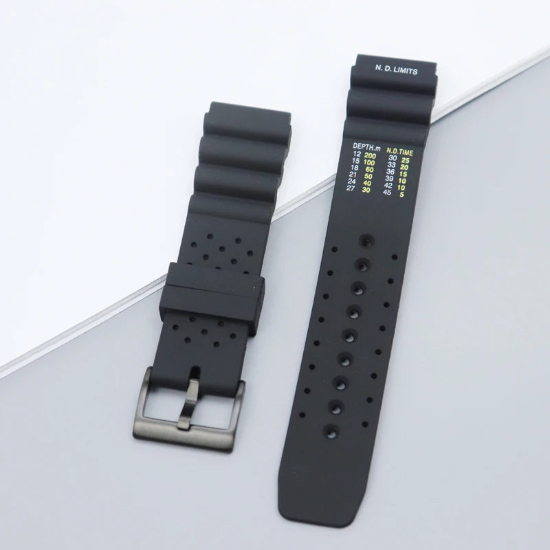 Diver Rubber Resin Strap for Seiko 20/22/24mm Sport Watch Band ND Limits Bracelet Accessoriesaster