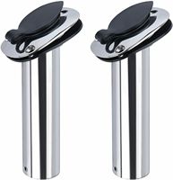 2X Stainless Steel Flush Mount Boat Fishing Rod Holder 30 Degree Rod Pod for Marine Boat