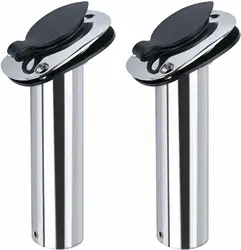 2X Stainless Steel Flush Mount Boat Fishing Rod Holder 30 Degree Rod Pod for Marine Boat