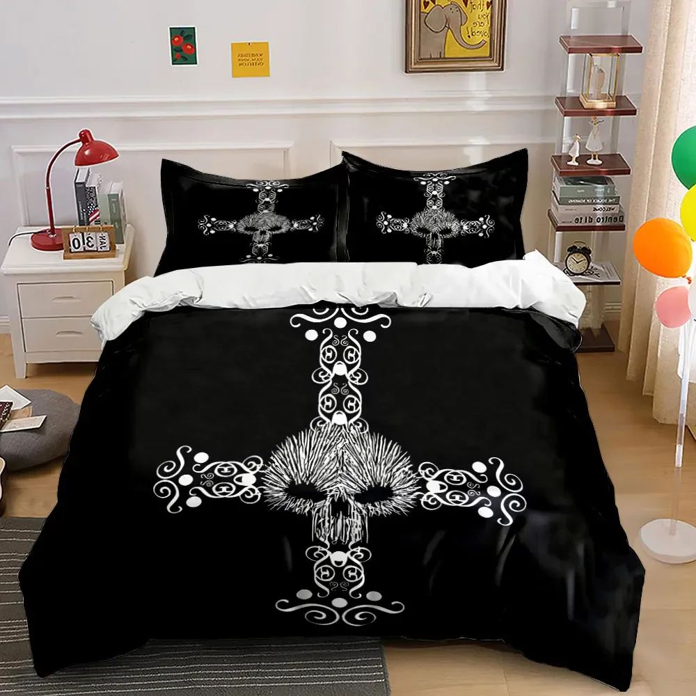 

Skull Cross Design Decor Set Soft Comfortable Duvet Cover Bedding Set Included 1*Duvet Cover & 2*Pillowcases, gift
