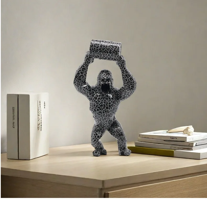 Kreative Bemalte Graffiti-Farbige Gorilla-Figur Kreative Dekoration Handwerk Heim-Eingangsbereich Weinschrank TV-Schrank Dekoration Geschenk – Detail 19