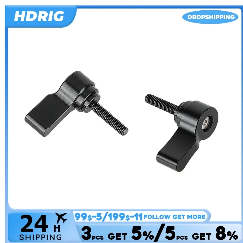 HDRIG M4 Nam Cùng Đường Chỉ May (18Mm) Nút Xoay Điều Chỉnh Ngón Tay Cái Lever Vít (Đen 2 Cái) cho Khóa 15Mm Cần Kẹp