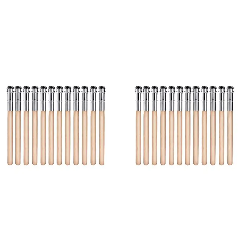 

ABRE-24 шт., деревянные удлинители для карандашей, художественный удлинитель для карандашей, удлинитель для карандашей с алюминиевой ручкой для школьных канцелярских принадлежностей