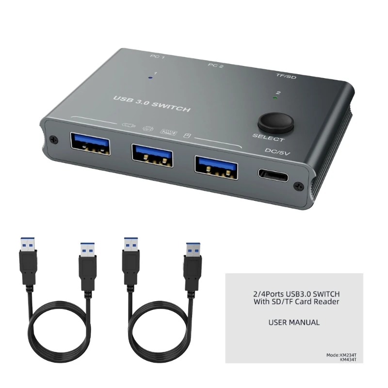 

Efficient USB Hubs USB3.0 Switcher Convenient USB Port Extenders Increase Computer USB Capacity for USB Printers,Scanner