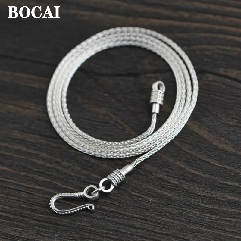 

Цепочка BOCAI из серебра 925 пробы, 1 мм, плетеная, со съемным плетением