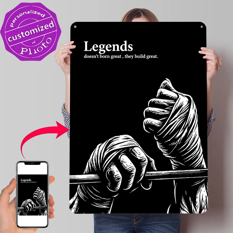 Legends Are Built Tin Poster Customized Wall Art Retro Vintage Metal Signs for Fans Room Office Decor Bedroom Decorations Home
