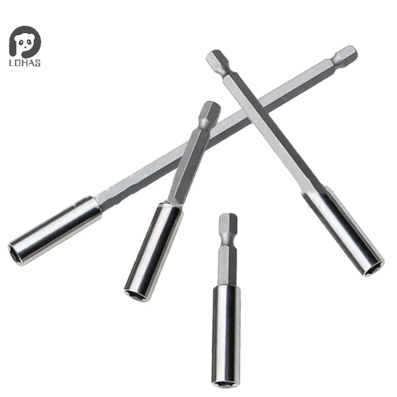 Hexagonal Handle Extended Connecting Rod Magnetic Screw Bits Extension Rod Long Handle Screwdriver Tip Holder Non-slip Hand Tool