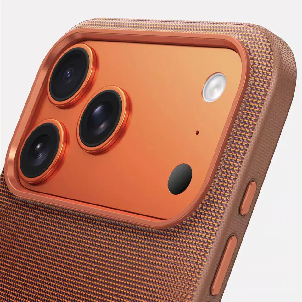 Funda magnética de tela tejida para iPhone 17 Pro Max 17 Air 16 15 14 13 12 11 Pro, para Magsafe, cubierta protectora de tela 2