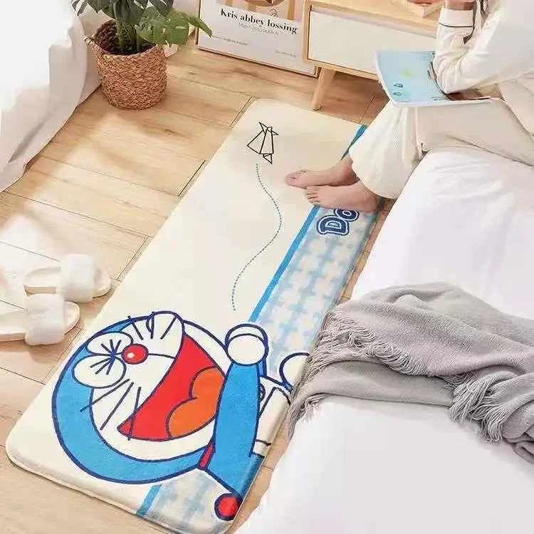 Doraemon Bedside Rug Living Room Blanket Children's Room Full Floor Mat Large Area Girl's Bedside Rug