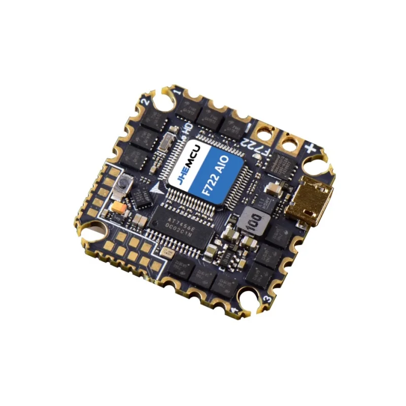 

1pcs/GHF722AIO-HD 40A AIO Flight Controller F722 FC Baro OSD BlackBox 40A 4in1 ESC 2-6S For RC FPV Freestyle Cinewhoop Drone