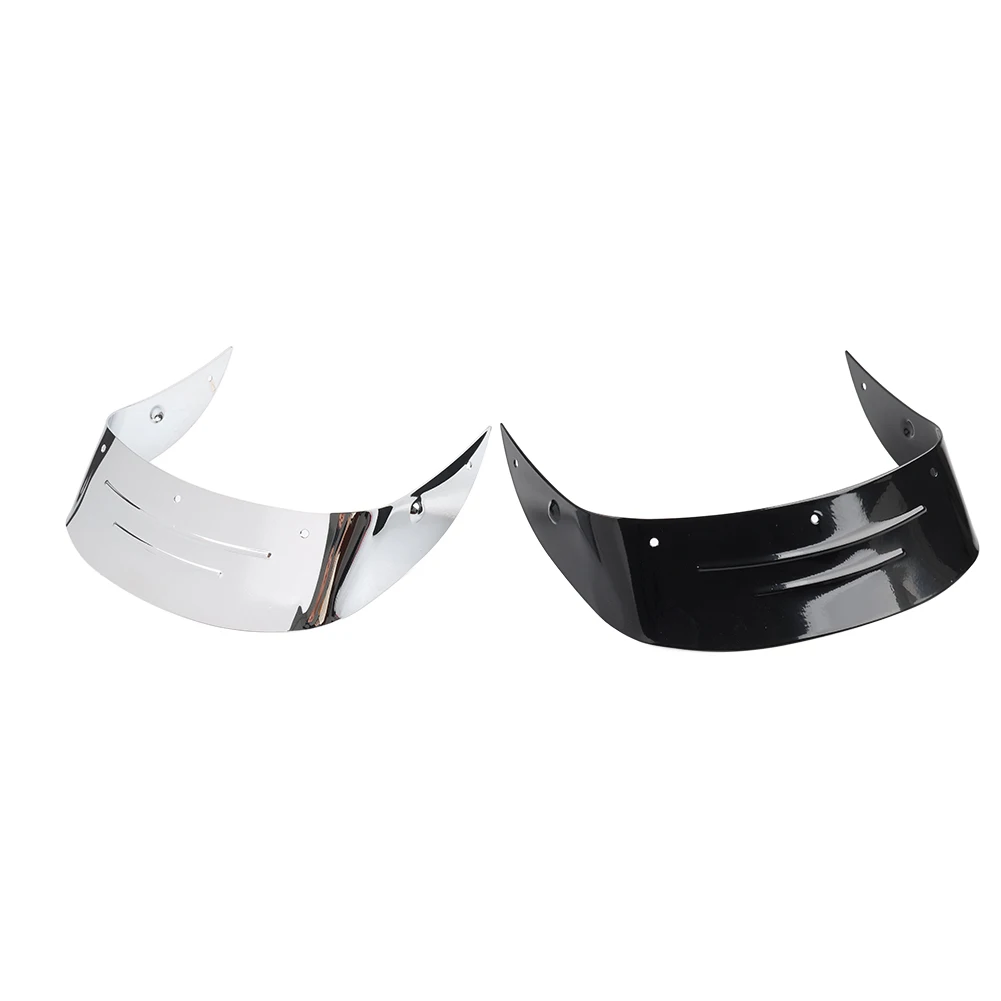 Motorcycle Rear Fender Mudguard Tip Cover Trim w/ Bolts For Harley Fat Boy Anniversary FLSTF FLSTFI 2007-UP Iron Black/Chrome
