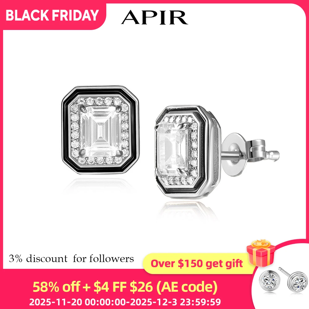 

Серьги-гвоздики APIR с инкрустацией бабушкиной огранки 5А, квадратные серьги-гвоздики с цирконом, розовое золото, модные темпераментные роскошные серьги, женские ювелирные изделия, подарок