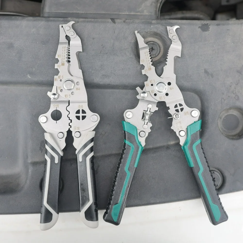 

Stainless Steel Folding Pliers 18 in 1 Wire Stripper Cutter Crimper Tool Portable Hand Tool for Electrician Car Repair Outdoor