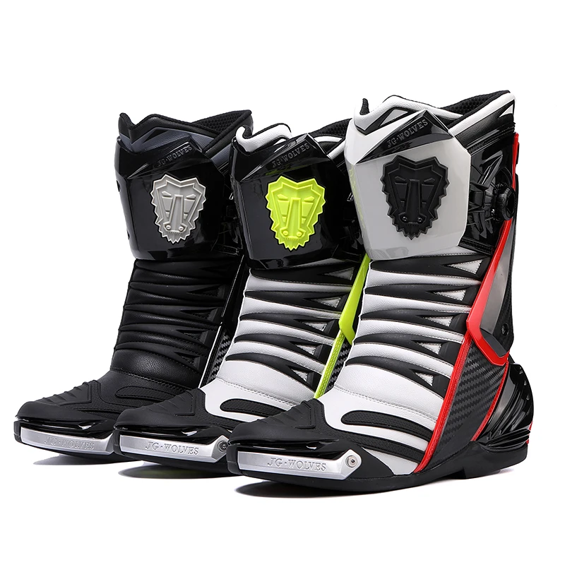 Men High-Top Boots For Motorcycle Cycling Motorcycle Shock Absorption and Anti-drop Shoes Off-road Wear-resistant Track Boots