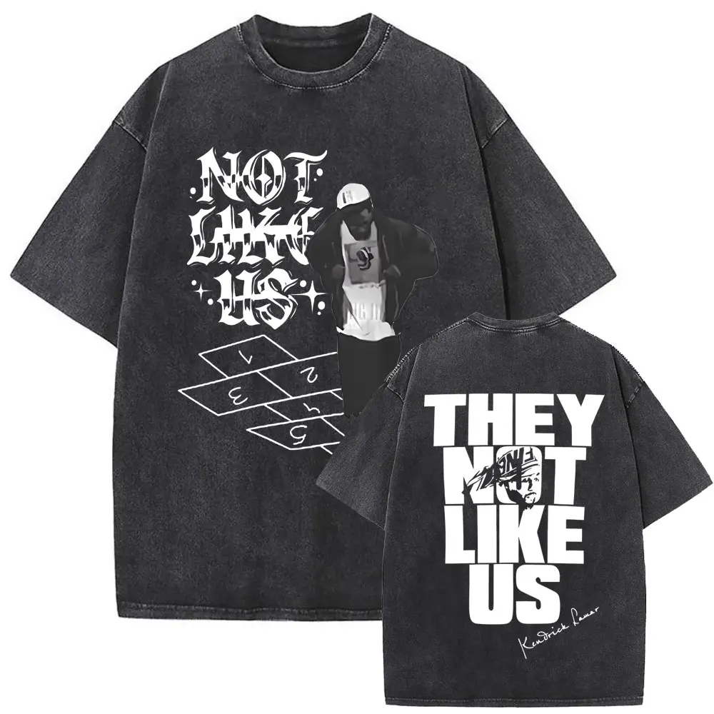Limited Rapper Kendrick Lamar They Not Like Us Washed Vintage T