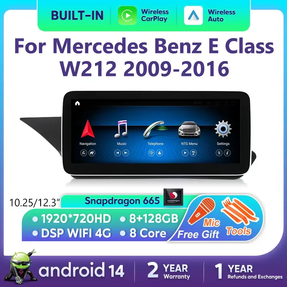 

Nunoo Android 14 Auto Radio Central Intelligent System Screen Carplay For Mercedes Benz E Class W212 GPS Multimedia Navigation