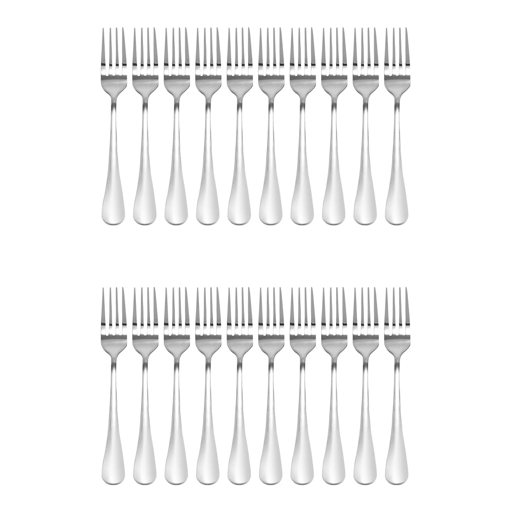 ABWP-20 PCS Fork Table Stainless Steel Steak Fork Forks Cutlery Dinner Table, Fruit Salad, Steak-18.5Cm Total Length
