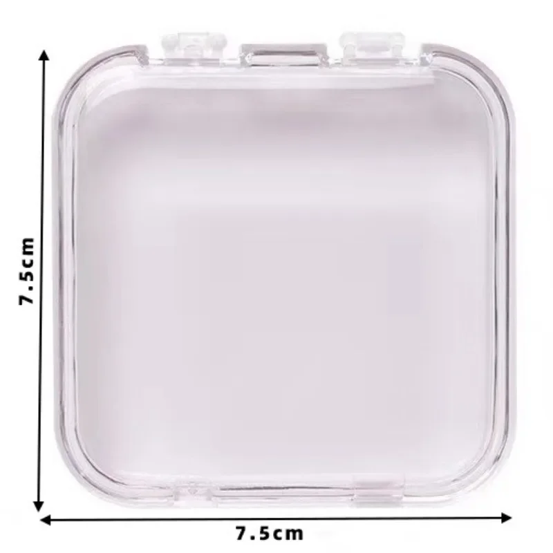 Plastic Clear Square Storage Box Mini Portable Packaging Boxes for Doll Clothes Jewelry Earring Bracelet DIY Nail Art Organizer