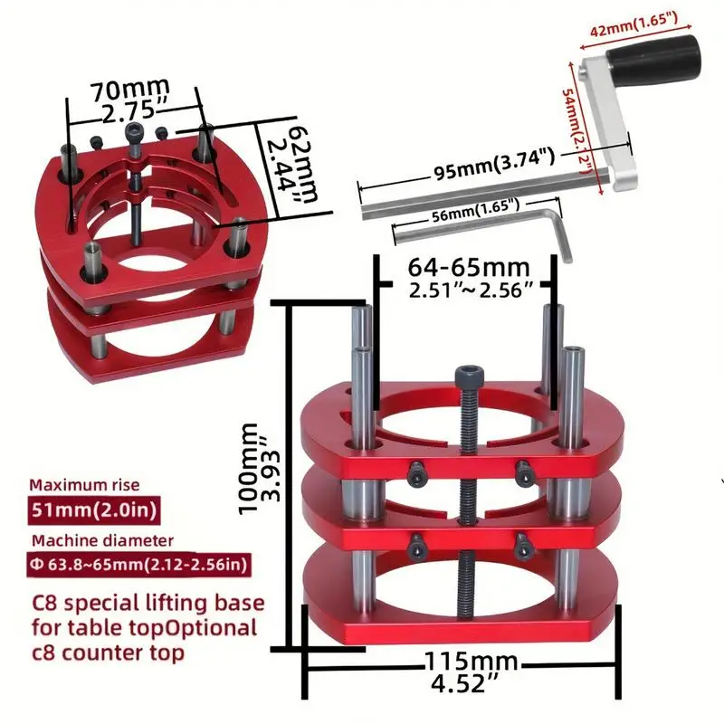 Router Metal Router System Kit Woodworking Router Table Insert Plate Base Manual Lifting Kit Table Saw Insert Base Plate For