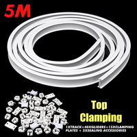 5M Curtain Track Rail Flexible Ceiling Mounted For Straight Bay Windows Balcony Plastic Bendable Home Window Decor