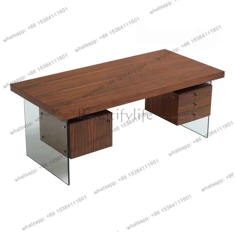 Acrylic solid wood desk modern new luxury tea table long workbench designer style fashion