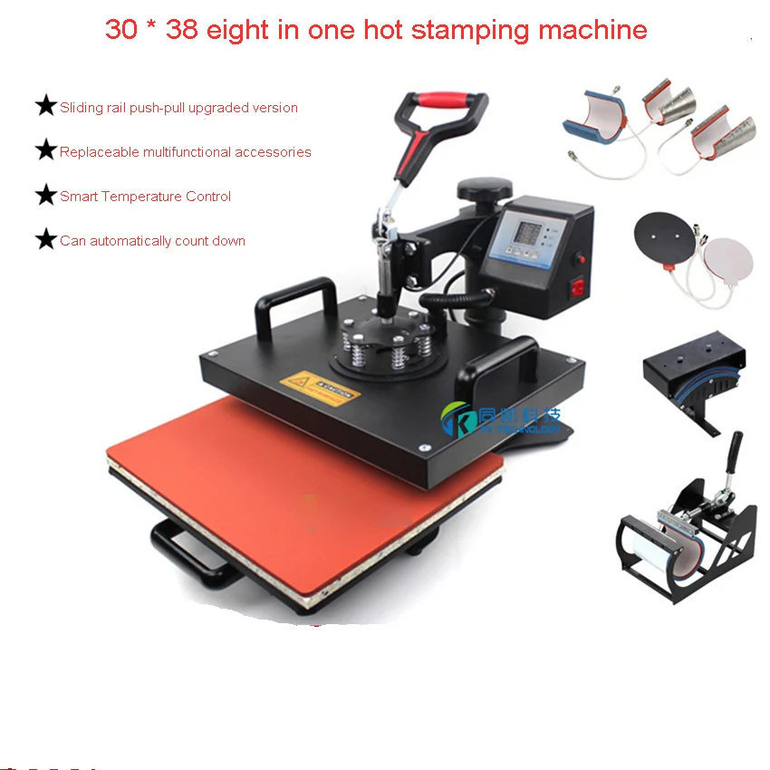 29 * 38 Eight in One Shaking Head Heat Transfer Printing Machine  Clothes Printing And Hot Stamping Machine 220V/110V