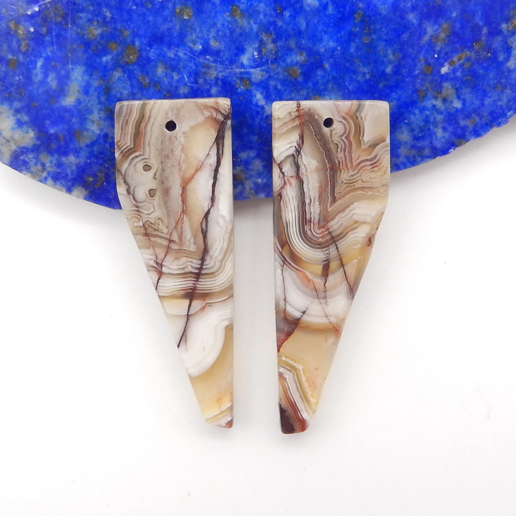 Natural Crazy Lace Agate Free Shape Earrings Beads For Jewelry Making , Fashion For DIY Jewelry Making Accessory