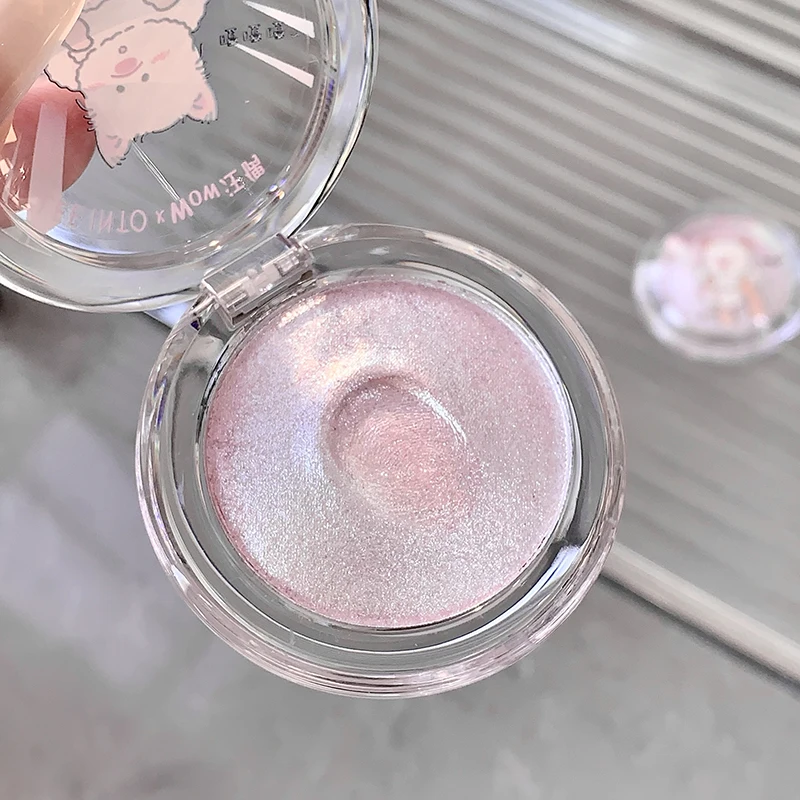 LEEINTO Cute Puppy High Gloss Powder Gloss Glitter Highlight Contour Palette Naturalny Połysk Konturowanie Trwały Lekki Delikatny