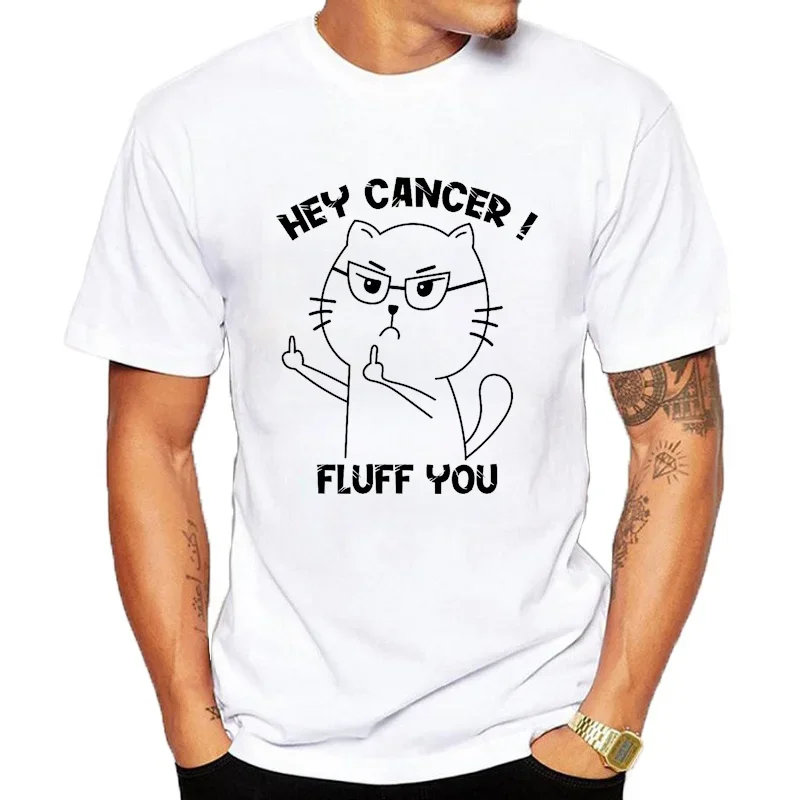 

Fun and funny cat-printed T-shirts for men's summer, 100% pure cotton casual and comfortable top, fashionable short-sleeved