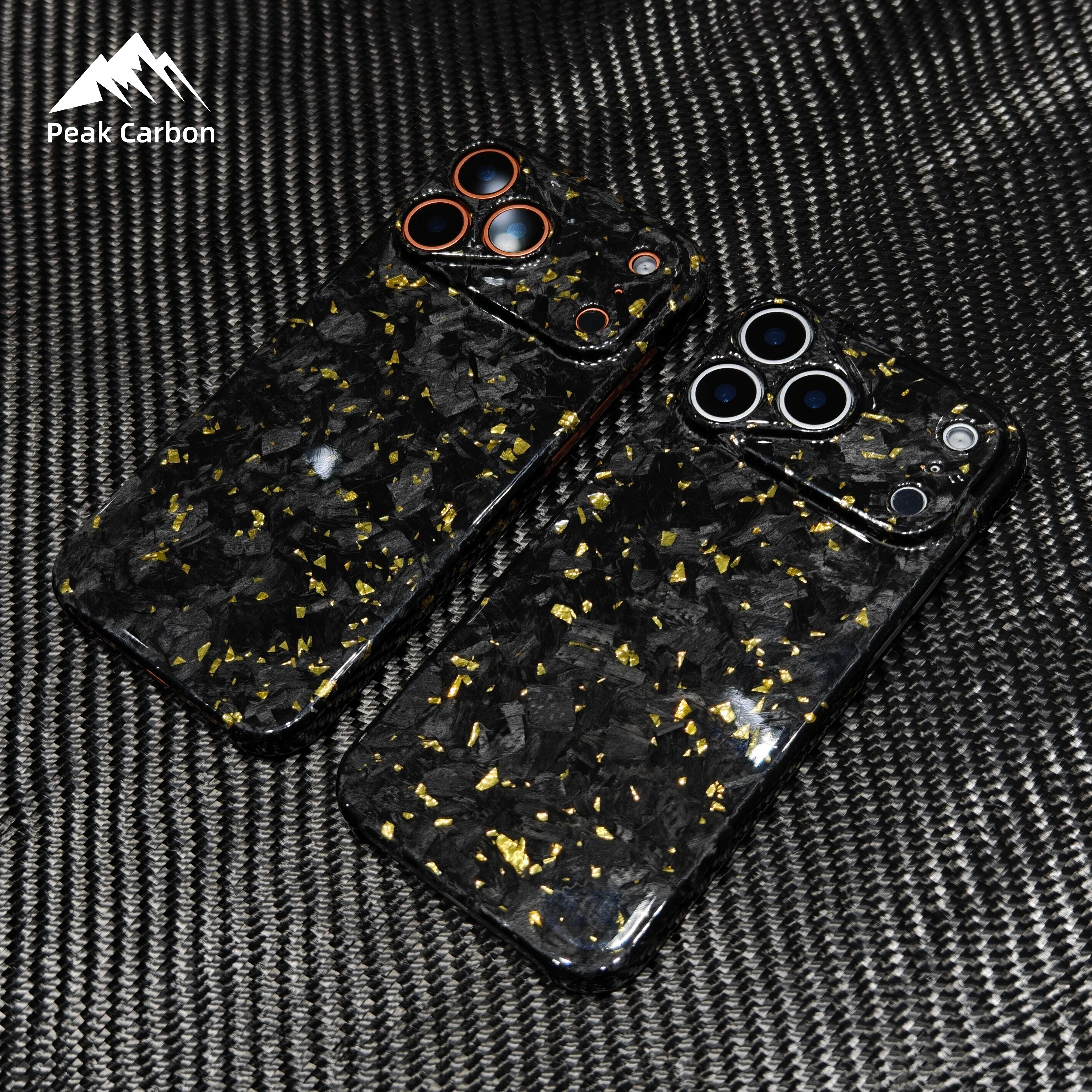 

For iPhone 17 Pro Max /17Pro Genuine Gold Forged Carbon Fiber Case Premium Real Carbon Fiber Proective Lightweight Phone Cover