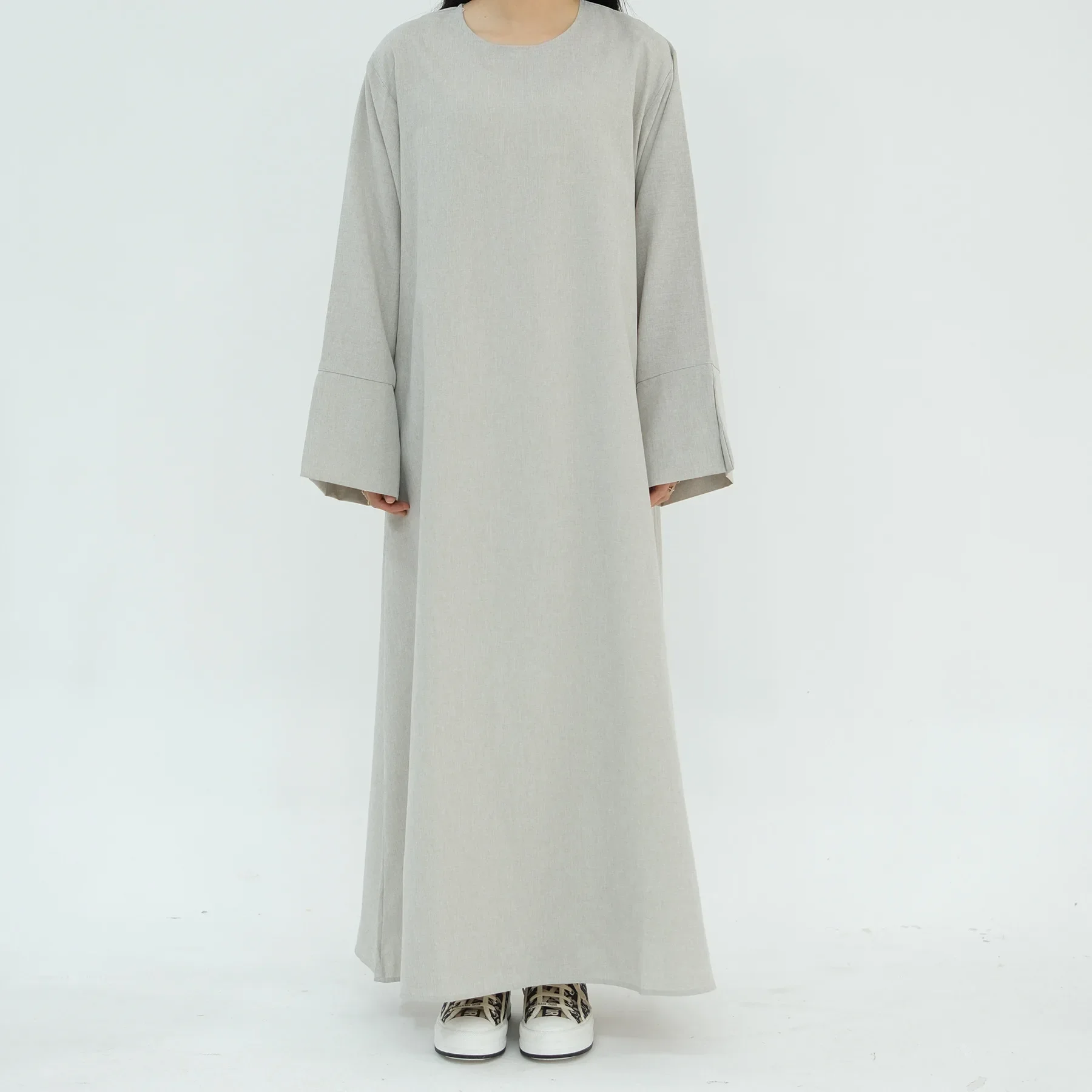 Robe Intérieure de Couleur Unie pour Femme Musulmane, Vêtement Islamique Modeste, Dubaï, Abaya, Eid Ramadan, Turquie, Arabe, Nouvelle Collection 2025