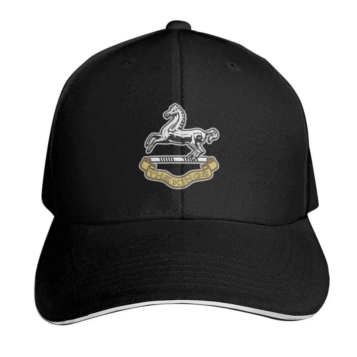 THE KING'S REGIMENT Baseball Cap Cotton Twill Breathable Contrast Two Tone Brim Snapback Flat Bill