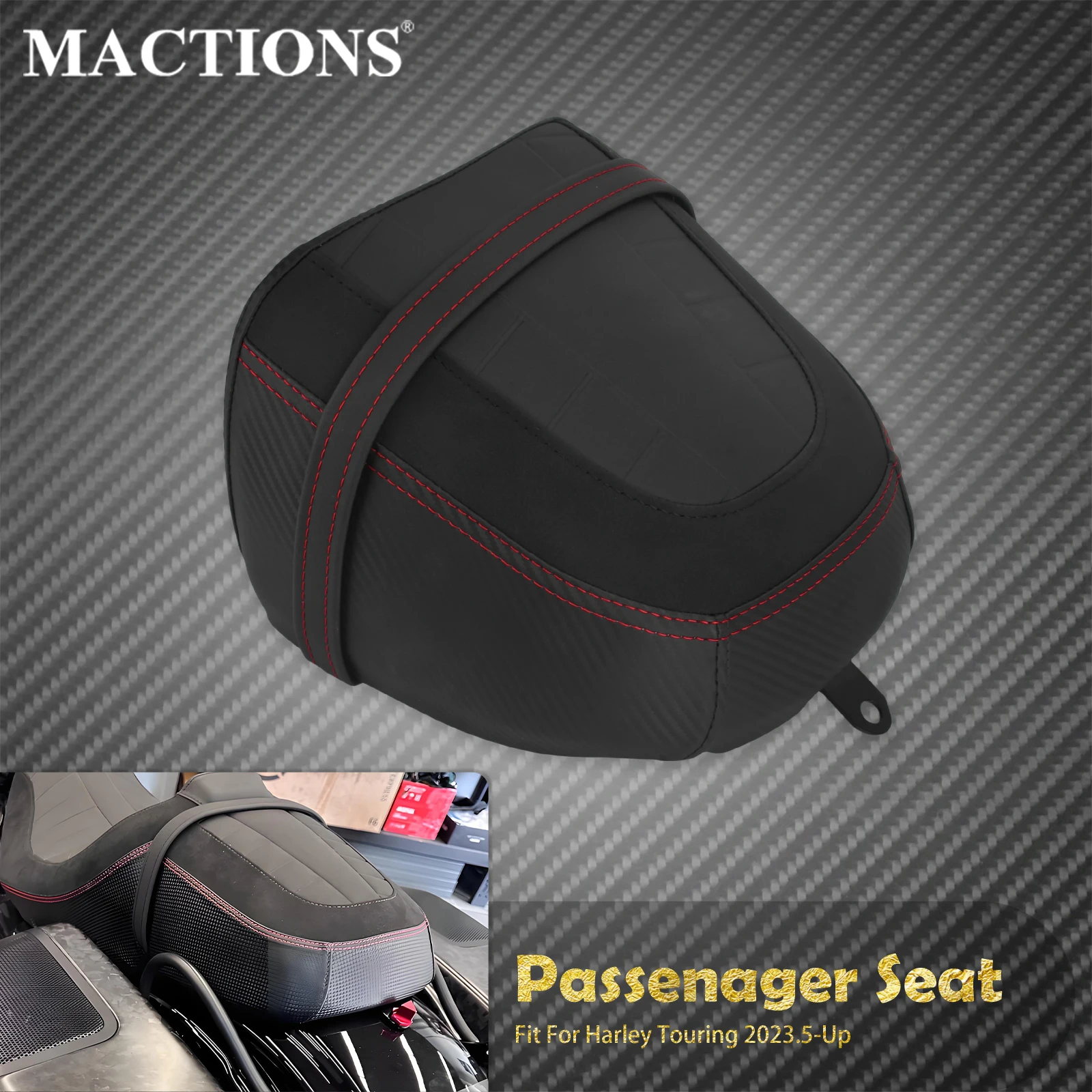 

Motorcycle Rear Passenger Seat Cushion For Harley Touring CVO Street Road Glide 2023-Up FLHX FLTRX 2024-Later FLHXL FLHXLSE 2026