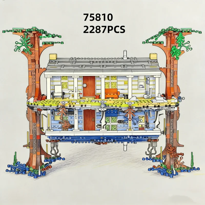 75810 Strange Story Characters Turn Upside Down Model Holiday Gift 2287PCS Brick Children Educational Toys