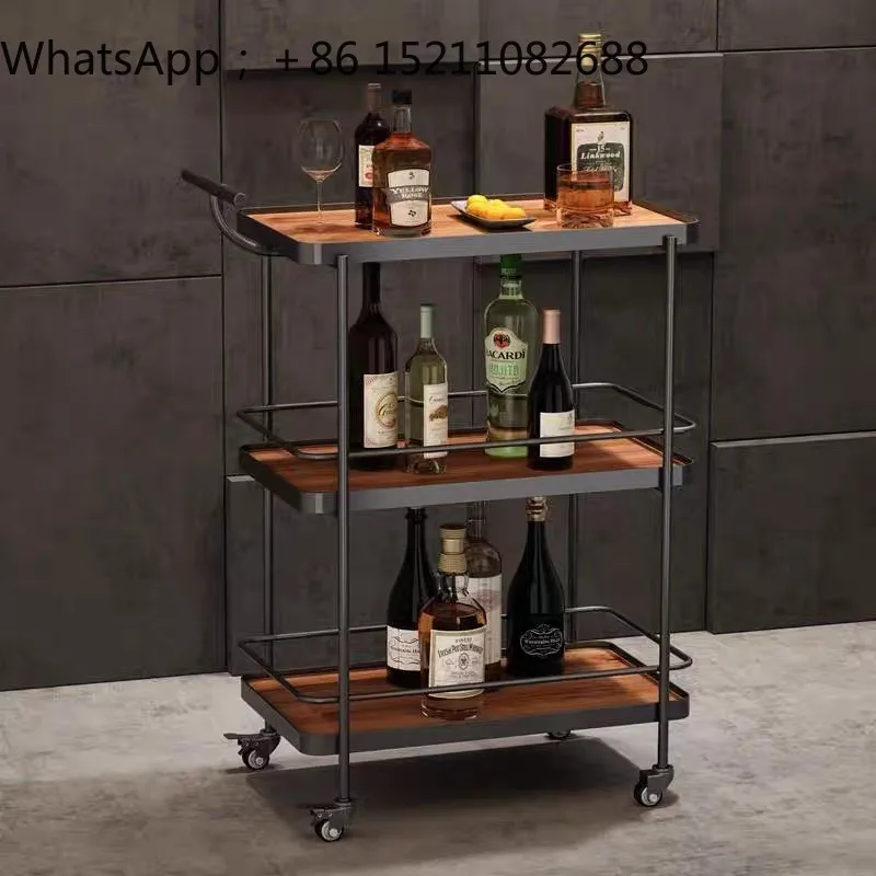 LLY commercial hot pot restaurant trolley food delivery cart hotel mobile tea cart cake hand push